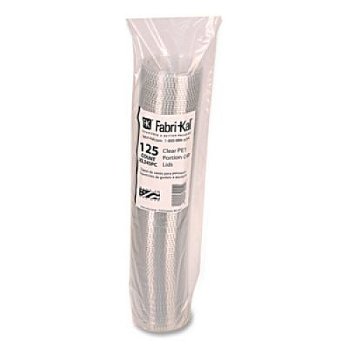 Fabri-Kal Portion Cup Lids, Fits 3.25 oz to 5.5 oz Portion Cups, Plastic, Clear, 2,500/Carton (XL345PC)