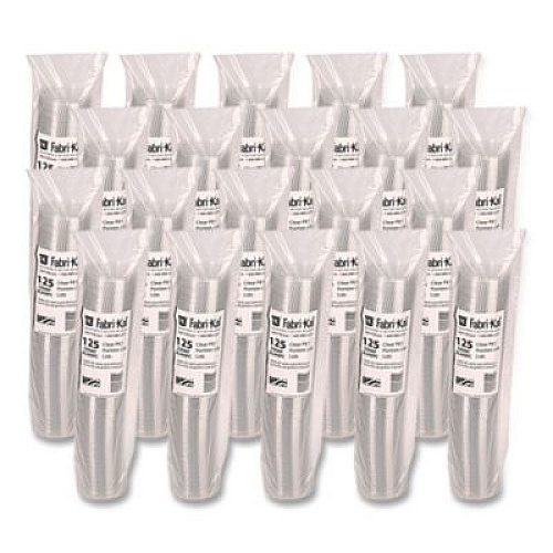Fabri-Kal Portion Cup Lids, Fits 3.25 oz to 5.5 oz Portion Cups, Plastic, Clear, 2,500/Carton (XL345PC)