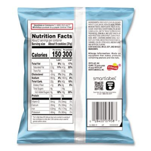 Grandma's Mini Vanilla Creme Sandwich Cookies, 3.71 oz, 24/Carton (45095)