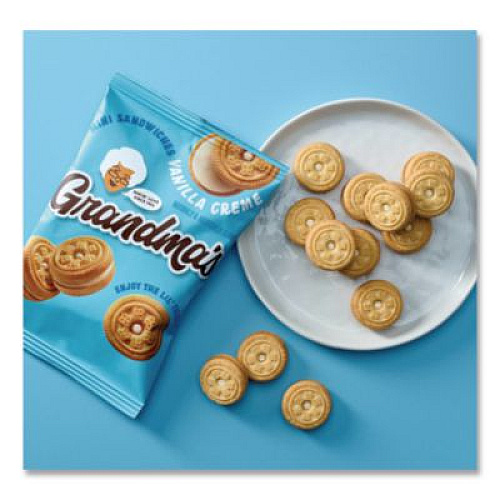 Grandma's Mini Vanilla Creme Sandwich Cookies, 3.71 oz, 24/Carton (45095)