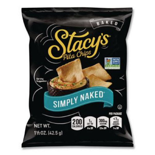 Stacy's Pita Chips, 1.5 oz Bag, Original, 24/Carton (52546)