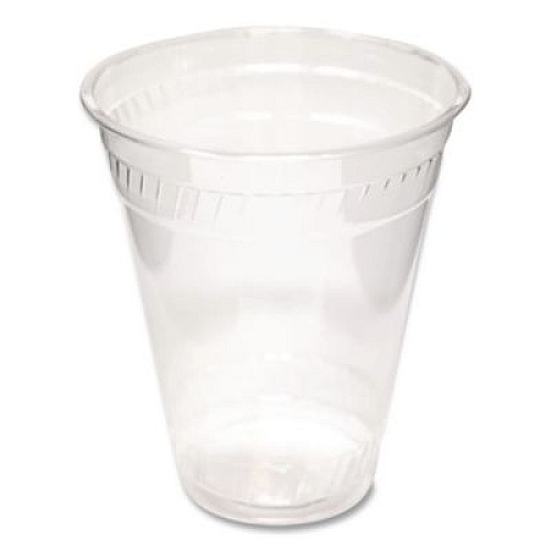 Fabri-Kal Greenware Cold Drink Lids, X-Slot, Fits 16 oz/18 oz/24 oz Cold Cups, Sugarcane, Clear, 1,000/Carton (LGC1624)
