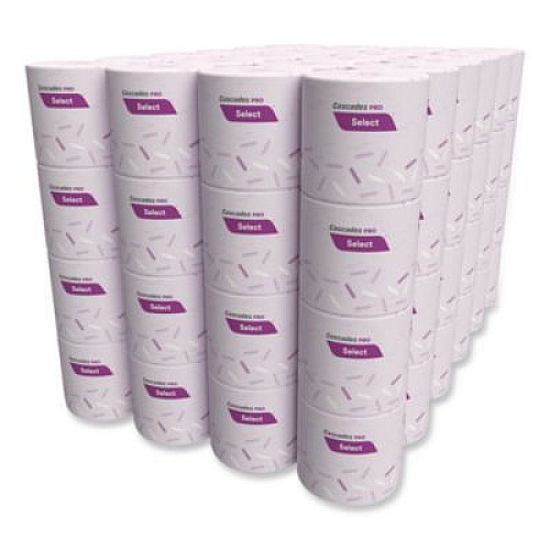 Cascades PRO Select Standard Bath Tissue, Septic Safe, 2-Ply, White, 4 x 3.19, 500 Sheets/Roll, 96 Rolls/Carton (B040)