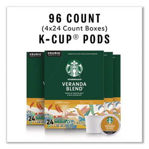 Starbucks Veranda Blend Coffee K-Cups, 24/Box, 4 Box/Carton (011111159CT)