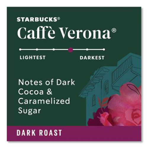 Starbucks Caffe Verona Coffee K-Cups Pack, 24/Box, 4 Boxes/Carton (011111160CT)
