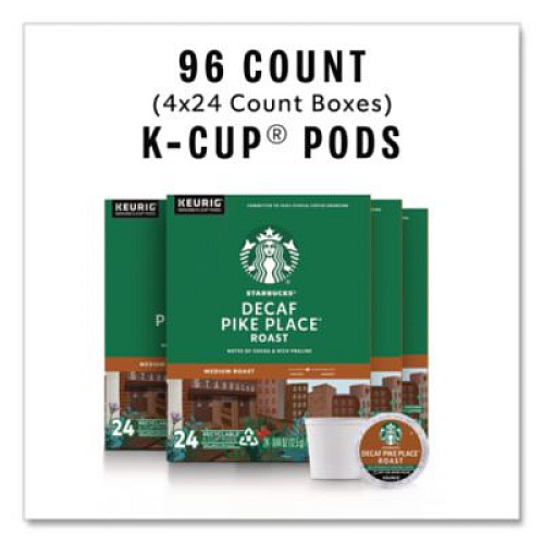 Starbucks Pike Place Decaf Coffee K-Cups, 96/Carton (011111161CT)