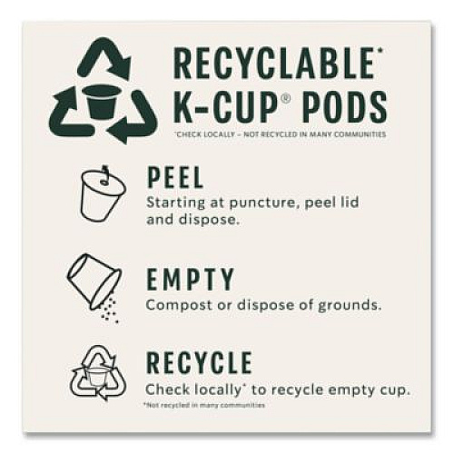 Starbucks Pike Place Decaf Coffee K-Cups, 96/Carton (011111161CT)