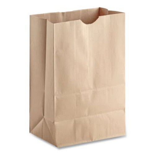 Ross & Wallace Paper Products Grocery Paper Bags, 1/8 BBL Squat Size, Heavy-Duty, 57# Basis Weight, 10.5" x 6.25" x 13.88", Kraft, 500/Bundle (SK1857)
