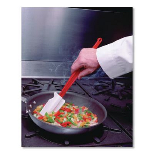 Rubbermaid Commercial High-Heat Cook's Scraper, Plastic, 16.5", Red/White (1964RED)