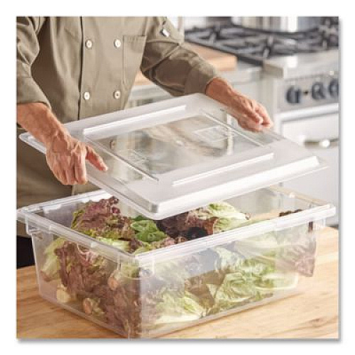 Rubbermaid Commercial Food/Tote Box Lids, 26 x 18, Clear, Plastic (3302CLE)
