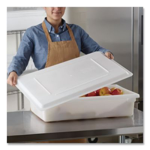 Rubbermaid Commercial Food/Tote Box Lids, 26 x 18, White, Plastic (3502WHI)