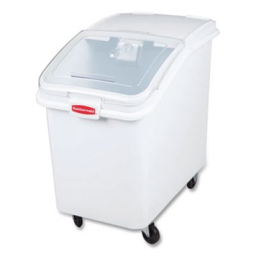 Rubbermaid Commercial ProSave Mobile Ingredient Bin, 30.86 gal, 18 x 29.75 x 28, White, Plastic (360388WHI)