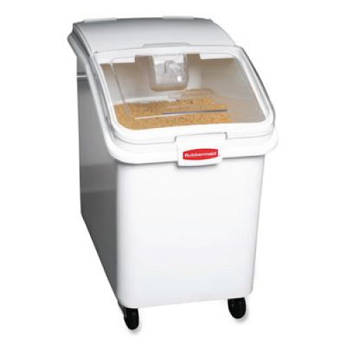 Rubbermaid Commercial ProSave Mobile Ingredient Bin, 30.86 gal, 18 x 29.75 x 28, White, Plastic (360388WHI)