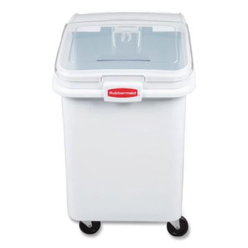 Rubbermaid Commercial ProSave Mobile Ingredient Bin, 30.86 gal, 18 x 29.75 x 28, White, Plastic (360388WHI)