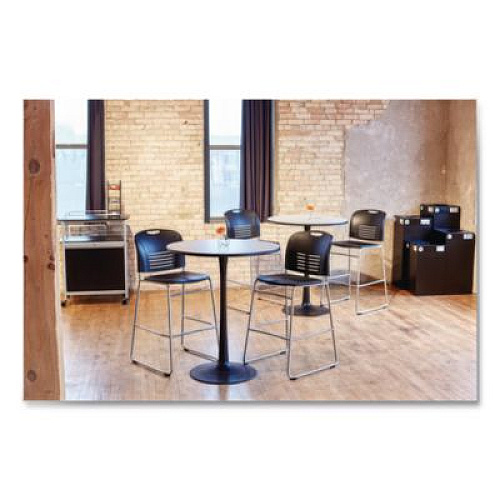 Safco Onyx Breakroom Organizers, 3 Compartments, 6 x 6 x 18, Steel Mesh, Black (3290BL)