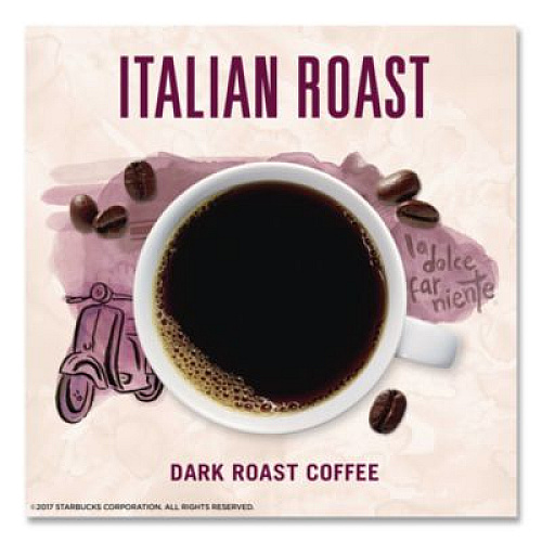 Starbucks VIA Ready Brew Coffee, 0.11 oz, Italian Roast, 8/Pack, 12 Packs/Carton (12407838)