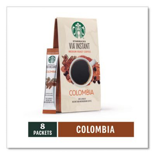 Starbucks VIA Ready Brew Coffee, Colombia, 1.4 oz Packet, 8/Pack (12407839)