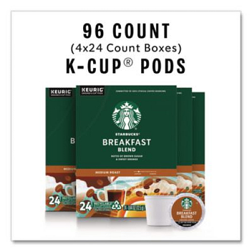 Starbucks Breakfast Blend Coffee K-Cups, 96/Carton (011111157CT)