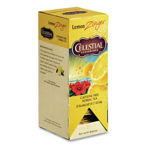 Celestial Seasonings Tea, Herbal Lemon Zinger, 25/Box (031010)