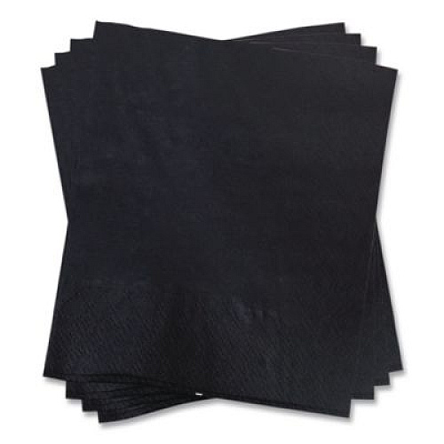 GEN Cocktail Napkins, 2-Ply, 9 x 9, Black, 2,000/Carton (1402)