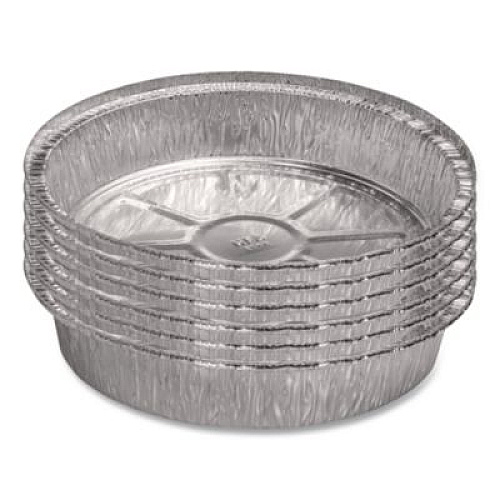 HFA Round Aluminum Container, 24 oz., 7" Diameter, Silver, 500/Carton (204700)