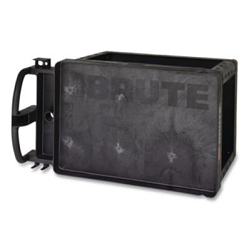 Rubbermaid Commercial BRUTE Heavy-Duty Utility Cart with Lipped Shelves, Plastic, 2 Shelves, 750 lb Capacity, 26" x 55" x 33.25", Black (4546BLA)