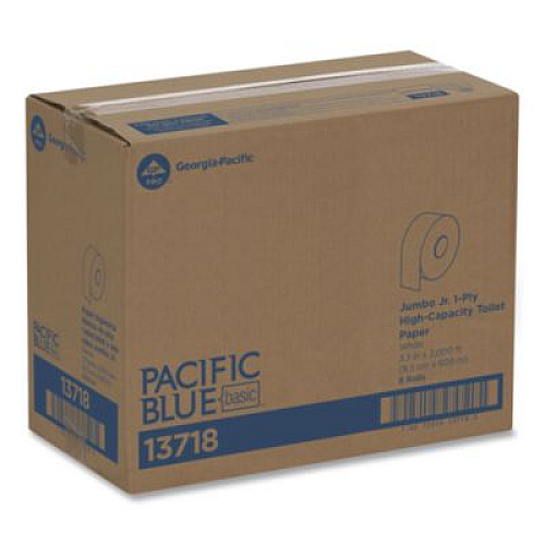 Georgia Pacific Professional acclaim Jumbo Jr. Bath Tissue Roll, Septic Safe, 1-Ply, 3.5" x 2,000 ft, White, 8 Rolls/Carton (13718)