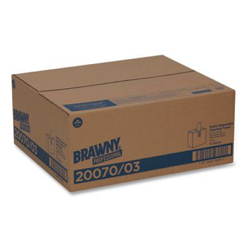Brawny Professional Medium Duty Premium DRC Wipers, 1-Ply, 9.25 x 16.3, Unscented, White, 90/Box (2007003)