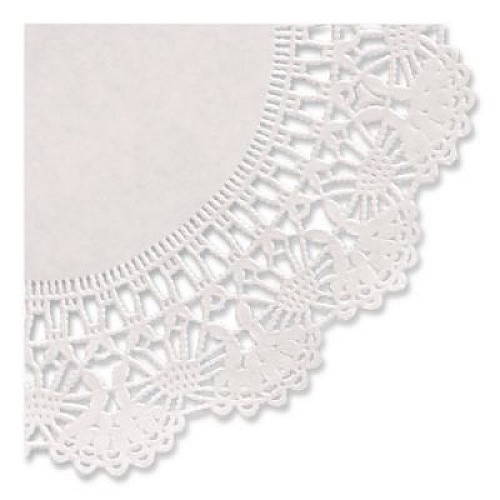 Hoffmaster Cambridge Lace Doilies, Round, 12", White, 1,000/Carton (500239)