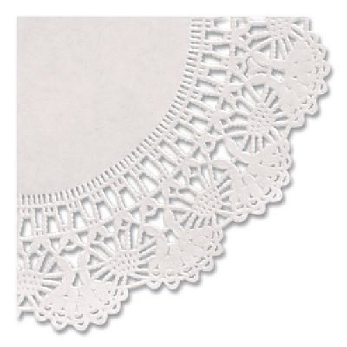 Hoffmaster Kenmore Lace Doilies, Round, 16.5", White, 500/Carton (500260)