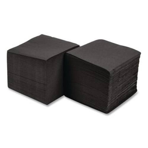 Hoffmaster Embossed Beverage Napkins, 1-Ply, 10 x 10, Black, 1,000/Carton (020212)