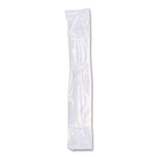 Hoffmaster Economy Cutlery Kit, Fork/Knife/Napkin/Spoon, Plastic, White, 250/Carton (117799)