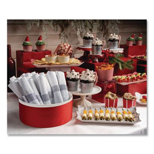 Hoffmaster CaterWrap Cater to Go Express Cutlery Kit, Heavyweight, Fork/Knife/Napkin/Spoon, Plastic, Black, 100/Carton (119901)