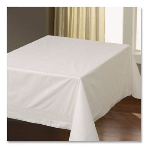 Hoffmaster Tissue/Poly Tablecovers, 54" x 54", White, 50/Carton (210046)