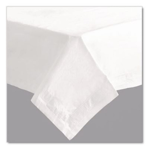 Hoffmaster Tissue/Poly Tablecovers, 72" x 72", White, 25/Carton (210066)