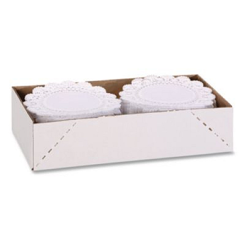 Hoffmaster Cambridge Lace Doilies, Round, 5", White, 10,000/Carton (500015)