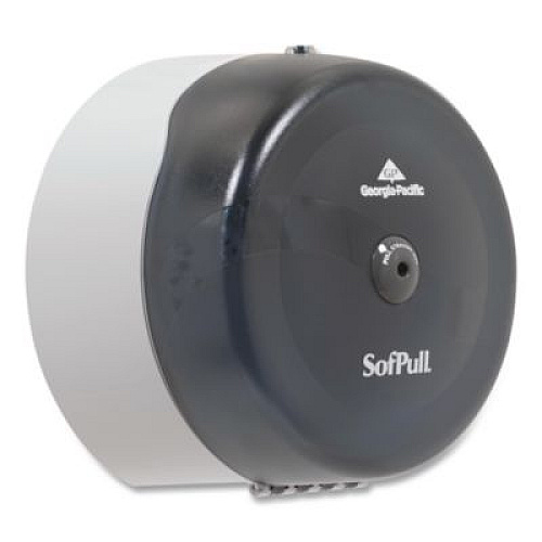 Georgia Pacific Professional SofPull High-Capacity Center-Pull Bathroom Tissue Dispenser, 10.5 x 6.75 x 10.5, Smoke (56501)