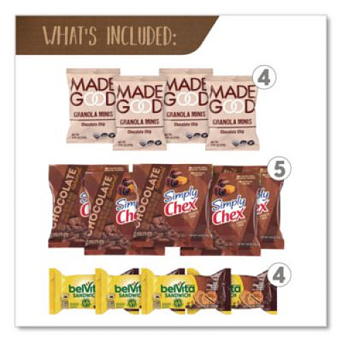 Snack Box Pros Chocolate for Breakfast Snack Box, Chocolate, 23 Assorted Snacks/Box (70000192)