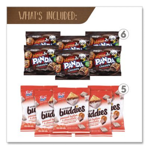 Snack Box Pros Peanut Butter and Chocolate Dessert Box, Peanut Butter Chocolate, 24 Assorted Snacks/Box (70000193)