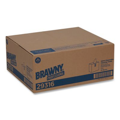 Brawny Professional Lightweight Disposable Shop Towels, 9.1 x 12.5, White, 2,000/Carton (29316CT)