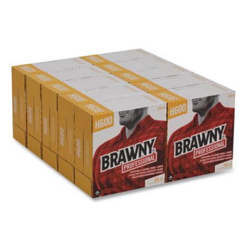 Brawny Professional Lightweight Disposable Shop Towels, 9.1 x 12.5, White, 2,000/Carton (29316CT)