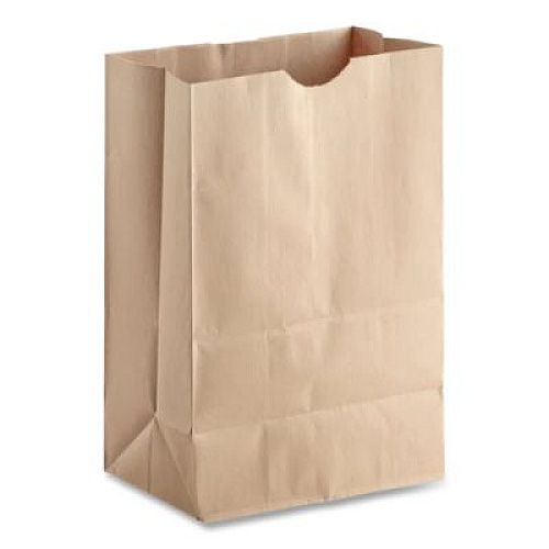 Ross & Wallace Paper Products Grocery Paper Bags, 1/6 BBL Size, 57# Basis Weight, 12" x 7" x 17", Kraft, 500/Bundle (SK1657)