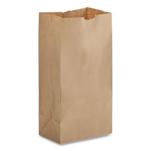 Ross & Wallace Paper Products Grocery Paper Bags, 12# Size, 50# Basis Weight, 7" x 4.38" x 13.75", Kraft, 500/Bundle (GH12)