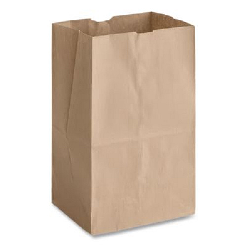 Ross & Wallace Paper Products Grocery Paper Bags, 20# Squat Size, Heavy-Duty, 50# Basis Weight, 8.13" x 5.88" x 12.5", Kraft, 500/Bundle (GH20S)