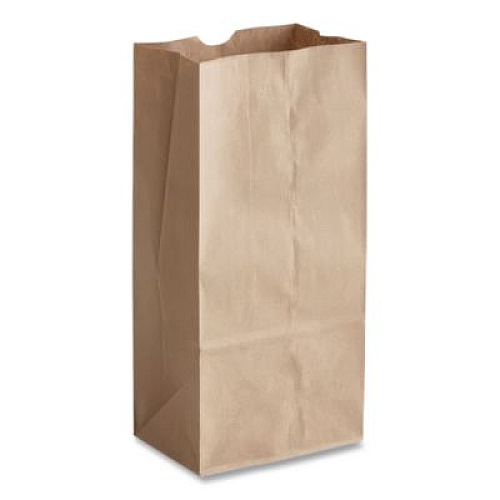 Ross & Wallace Paper Products Grocery Paper Bags, 10# Size, Heavy-Duty, 50# Basis Weight, 7" x 4.38" x 13.75", Kraft, 500/Bundle (GH10500)