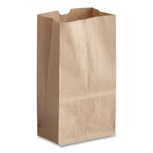 Ross & Wallace Paper Products Grocery Paper Bags, 1# Size, 30# Basis Weight, 3.5" x 2.25" x 6.63", Kraft, 500/Bundle (GK1500)