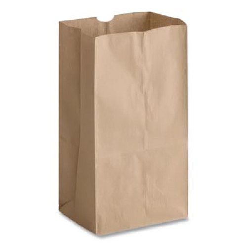 Ross & Wallace Paper Products Grocery Paper Bags, 25# Size, 40# Basis Weight, 8.25" x 5.38" x 18", Kraft, 500/Bundle (GK25500)