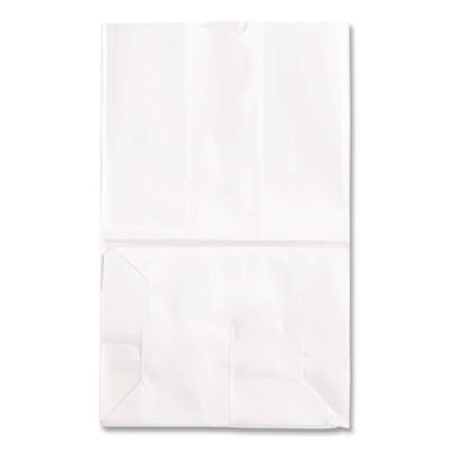 Ross & Wallace Paper Products Grocery Paper Bags, 20# Squat Size, 40# Basis Weight, 8.13" x 5.88" x 12.5", White, 500/Bundle (GW20S500)