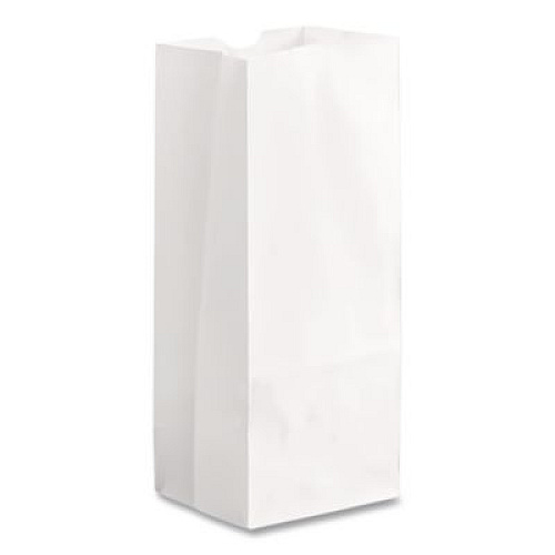 Ross & Wallace Paper Products Grocery Paper Bags, 4# Size, 30# Basis Weight, 5" x 3.13" x 9.88", White, 500/Bundle (GW4500)