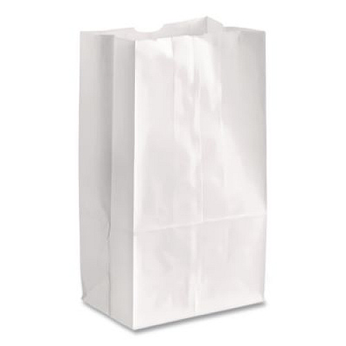 Ross & Wallace Paper Products Grocery Paper Bags, 12# Size, 40# Basis Weight, 7" x 4.38" x 13.75", White, 500/Bundle (GW12500)
